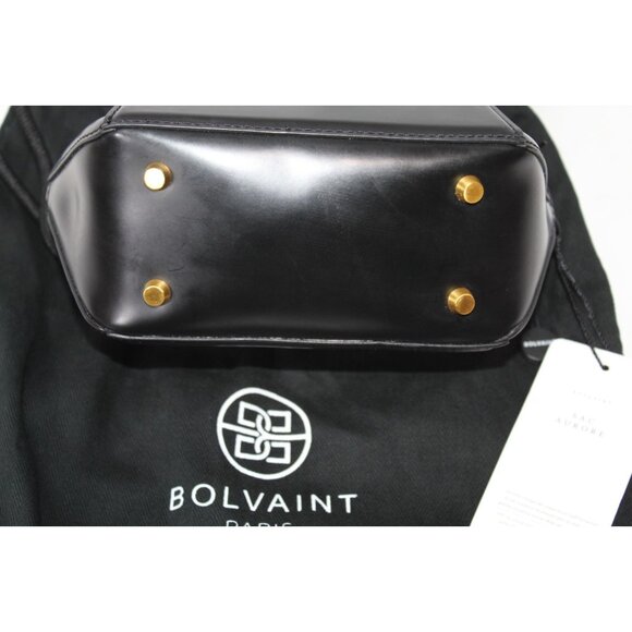 Bolvaint Paris Aurore Black Leather Bag Auer Collection Hexagon Fun NWT - Picture 6 of 13